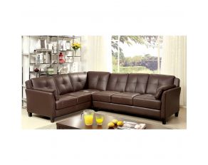 Furniture of America Peever Sectional in Brown