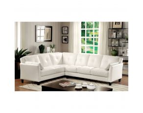 Furniture of America Peever Sectional in White