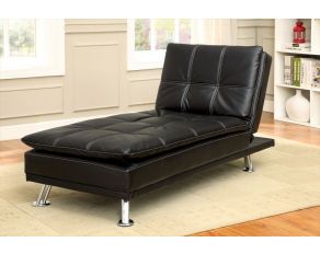 Furniture of America Hauser II Chaise, Black Finish