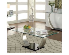 Furniture of America Roxo Coffee Table in Satin Plated Finish