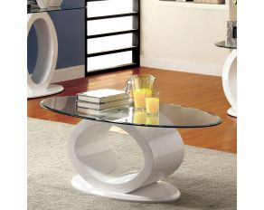 Furniture of America Lodia III Coffee Table in White