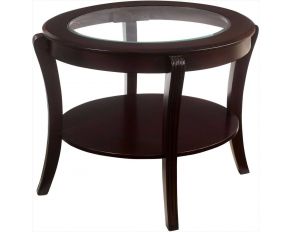 Furniture of America Finley End Table in Espresso Finish