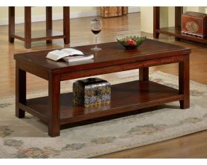 Furniture of America Estell Coffee Table, Cherry Finish