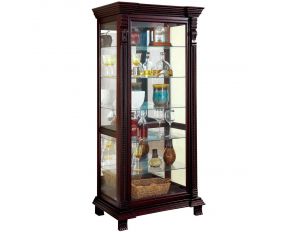 Furniture of America Tulare Curio Cabinet, Dark Cherry Finish