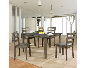 Marcelle 5 Piece Dining Table Set in Gray