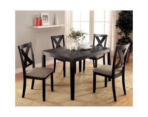 Glenham 5 Piece Dining Table Set in Brushed Black