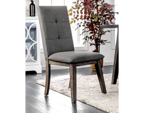 Abelone Set of 2 Side Chairs in Gray Light Gray