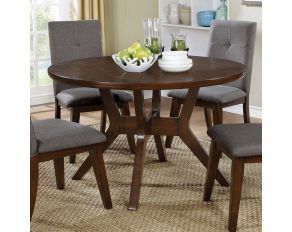 Abelone Round Dining Table in Walnut Gray