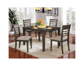 Fafnir 5 Piece Dining Table Set in Weathered Gray Beige