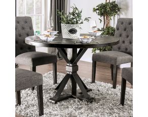 Alfred Round Dining Table in Antique Black Ivory