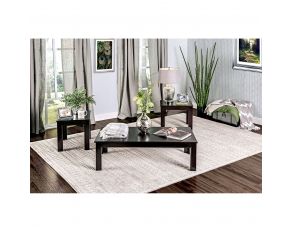 Bay Square 3 Piece Occasional Table Set in Black