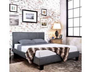 Winn Park Queen Bed in Gray Leatherette