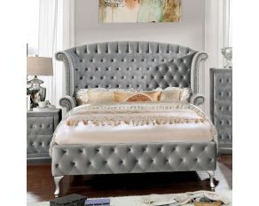 Alzir California King Bed in Gray