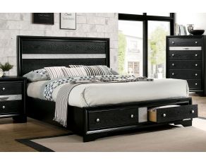 Chrissy Queen Bed in Black