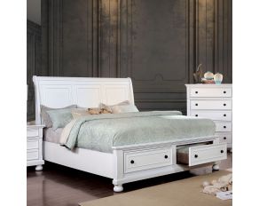 Castor California King Bed in White