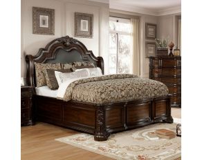 Niketas King Bed in Brown Cherry Espresso