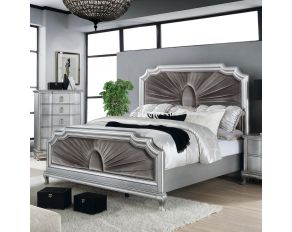 Manar California King Bed in Silver