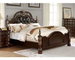 Theodor Queen Bed in Brown Cherry Espresso