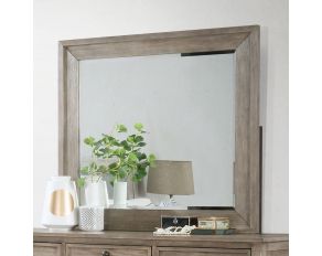 Anneke Mirror in Wire Brushed Warm Gray
