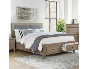 Anneke Queen Bed in Wire Brushed Warm Gray