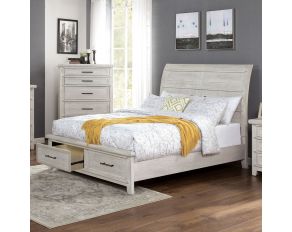 Shawnette California King Bed in Antique White