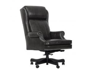 Parker House Furniture Prestige Leather Desk Chair in Pacific Grey