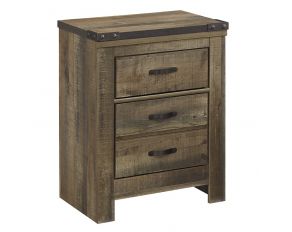 Ashley Furniture Trinell 2 Drawer Nightstand in Brown