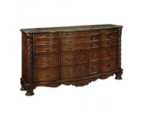 Ashley Furniture North Shore Dresser in Dark Brown