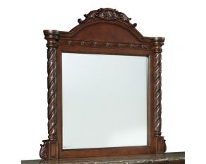 Ashley Furniture North Shore Bedroom Mirror in Dark Brown