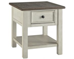 Ashley Furniture Bolanburg Rectangular End Table in Two-tone