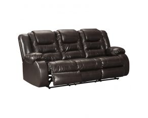 Ashley Furniture Vacherie Reclining Sofa in Chocolate