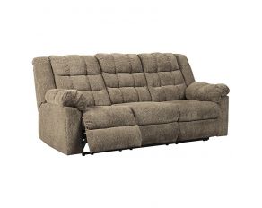 Ashley Furniture Workhorse Reclining Sofa in Cocoa