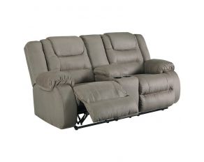 Ashley Furniture Segburg Double Recliner Console Loveseat in Cobblestone