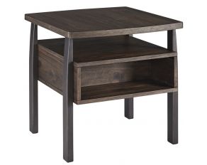 Ashley Furniture Vailbry Rectangular End Table in Brown