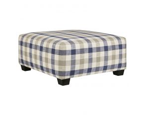 Meggett Oversized Accent Ottoman in Nautical