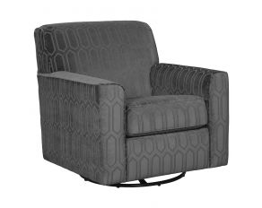 Zarina Swivel Accent Chair in Graphite