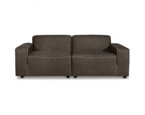 Allena 2-Piece Sectional Loveseat in Gunmetal