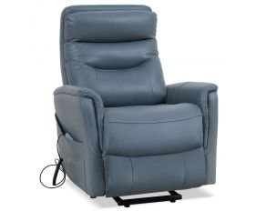 Gemini Power Lift Recliner with Articulating Headrest in Softy Azure
