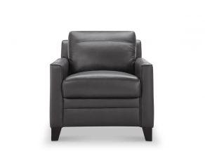 Fletcher Leather Chair in Charcoal