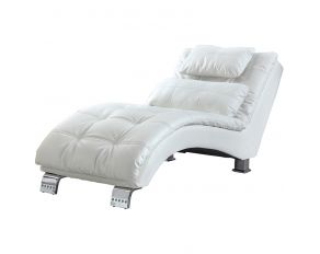 Dilleston Upholstered Chaise in White