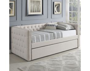 Crown Mark Trina Daybed in Ivory, Daybed