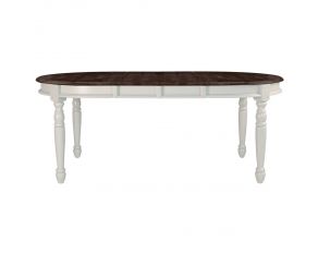 A-America British Isles Leg Table in Chalk & Cocoa Bean