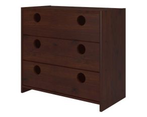 Circles 3 Drawer Chest in Dark Cappuccino