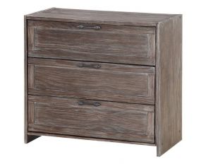 Barn Door 3 Drawer Chest in Brushed Shadow