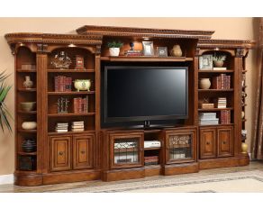 Huntington 48 Inch Entertainment Wall in Antique Vintage Pecan