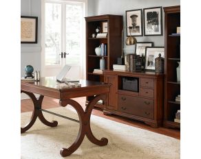 Brookview Office Set in Rustic Cherry Finish