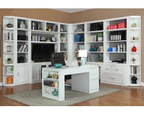Catalina Office Library Wall Set In Cottage White
