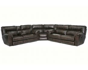 Nolan Power Reclining Sectional Sofa in Godiva