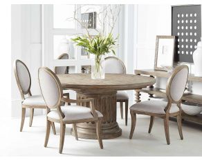 Architrave Round Dining Set in Rustic Almond