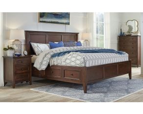 Westlake Queen Storage Bed Collection in Cherry Brown